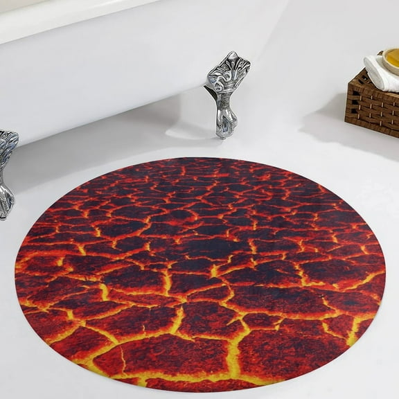 Active Lava Round Carpet Circle Rug Outdoor Patio Area Rug Washable Large Area Rugs Hallway Room Decor Fitness Mats