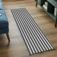 thumbnail image 4 of 2x6 Kitchen Runner Rug, Boho Black Stripe Non-Skid Rubber Backing Large Rectangle Rugs - Living Room Bedroom Home Office, Abstract Geometric White Minimalist Indoor Floor Mat Carpets Washable Rug, 4 of 9
