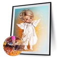 thumbnail image 2 of Cuadros Decorativos 5D diamante pintura ángel chica completo redondo taladro pared rhinestone DIY manualidades Sywqhk Nuevos Originales, 2 of 9