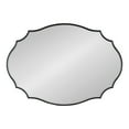 thumbnail image 3 of Kate and Laurel Leanna Glam Oval Mirror, 24 x 36, Black, Modern Scalloped Mirror for Wall, 3 of 8