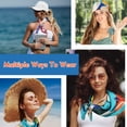 thumbnail image 2 of SPOKKI 4 PCS Large Satin Square Head Scarf for Women, 35" Silk Floral Hair Bandanas for Hair Wrapping & Handbag Accessory, 2 of 7