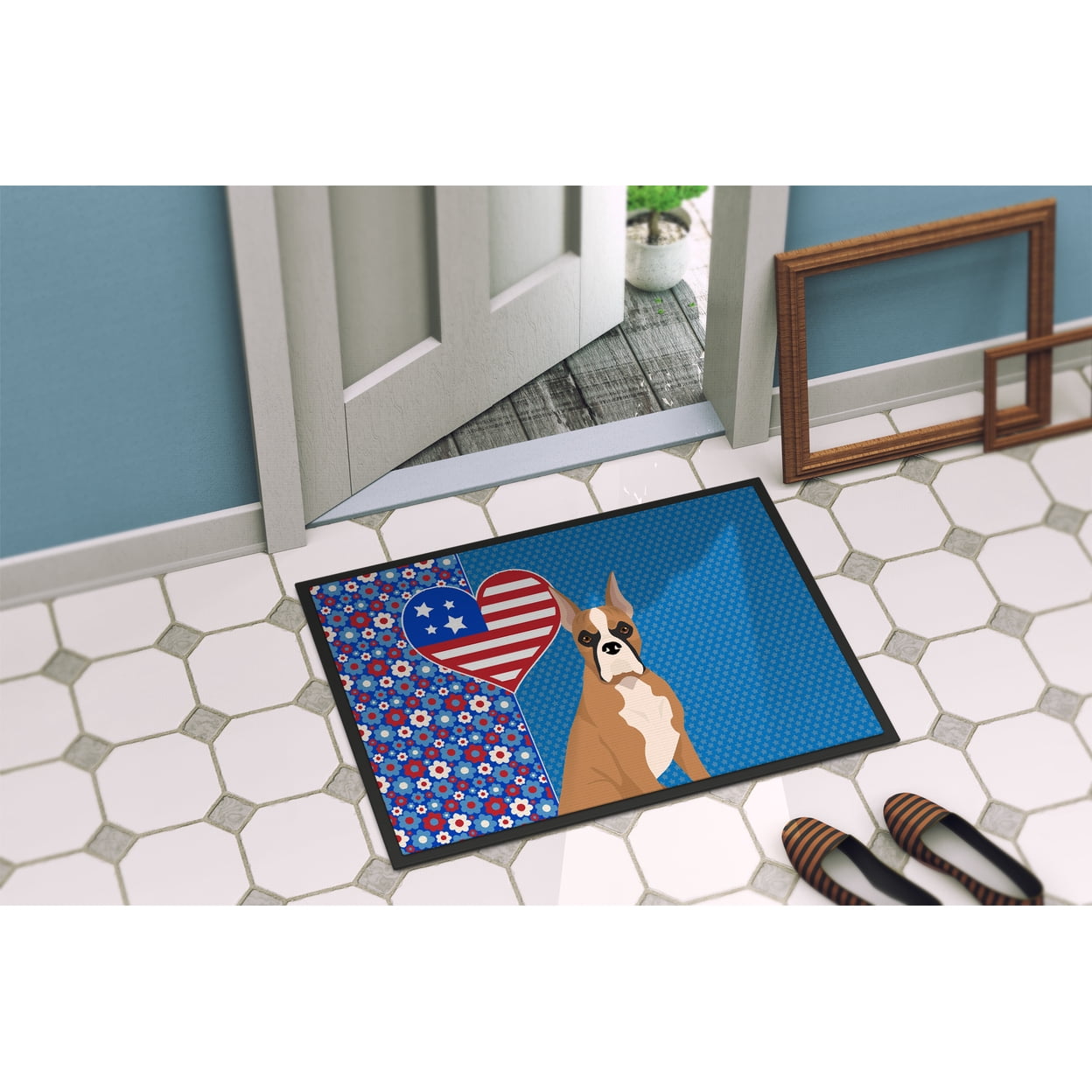 Fawn Boxer Indoor or Outdoor Mat 24x36 36 in x 24 in