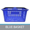 thumbnail image 4 of SSWBasics Blue Plastic Shopping Basket with Handles - Essential Shopping Baskets for Retail Store Use  Durable and Convenient Shopping Baskets for Customers, 4 of 7