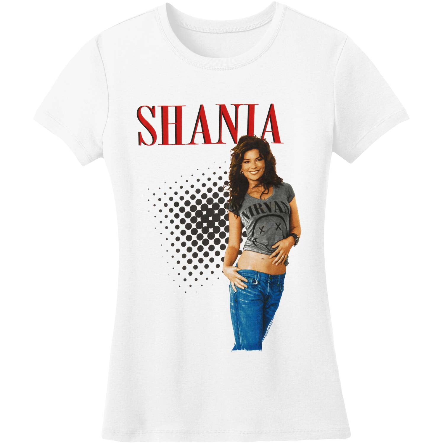 Shania Twain - Shania Twain Shania Tee Graphic Girls Jr White - Walmart ...