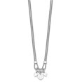 thumbnail image 2 of Diamond2Deal Collier Ras du Cou en Argent Sterling 925 Rhodié avec Cœur Poli 16 Pouces, 2 of 6