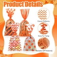 thumbnail image 3 of Fall Treat Bags Thanksgiving Cellophane Bags Harvest Treat Bags​ Orange Pumpkin Maple Candy Snack Bags Autumn Cookie Packing Decor with Twist Ties for Party Favor 150PCS Design 1, 3 of 7