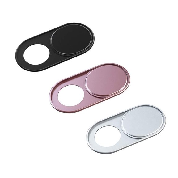 Universal Ultra-Thin Webcam Privacy Cover (3 Pack), 0.027 Inch Durable Metal Camera Slide for MacBook iMac PC iPad iPhone, Easy Install Anti-Hacking Protector