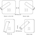 thumbnail image 4 of Luces de pared Luces de noche LED Luces de pared de hotel para interiores Luces de pared de cama Lámpara de pared de pasillo con interruptor de 3W + 10W (cuadrado) (cuadrado, negro), 4 of 5