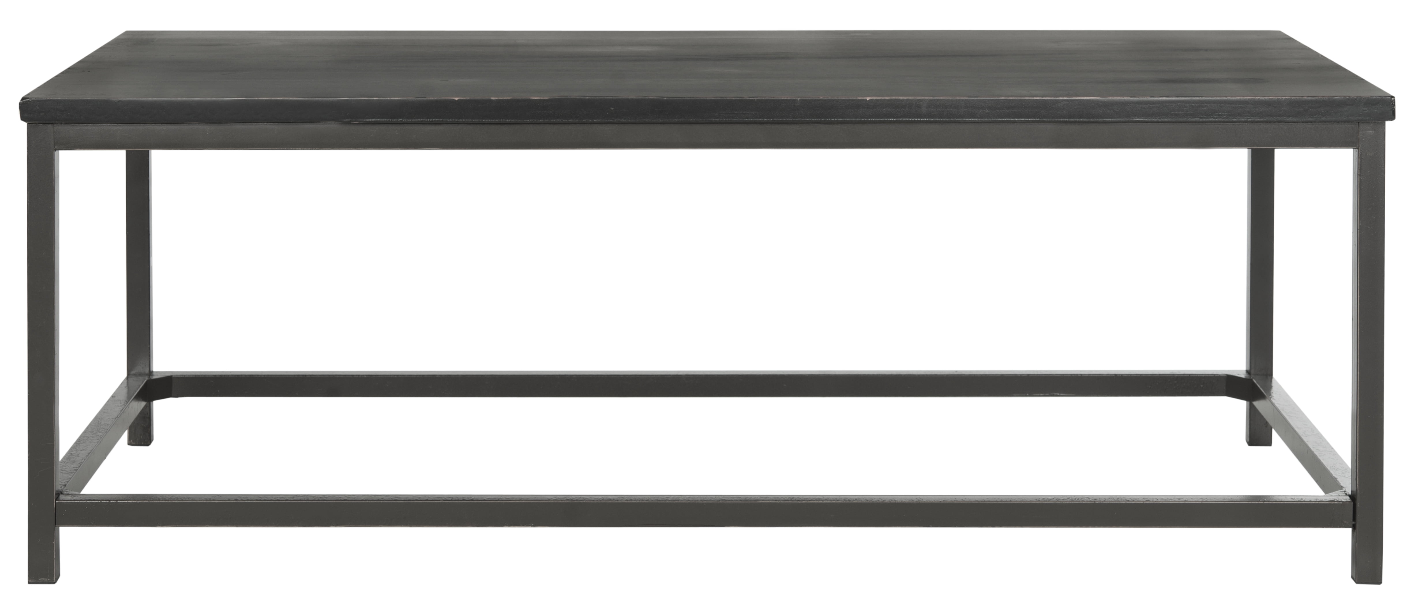 SAFAVIEH Alec Industrial Rustic Coffee Table, Distressed Black