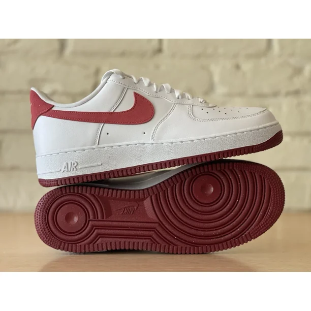 Ni-k-e Air Force 1 07 AF1 White Red Women’s Size 11.5/Men 10 Shoes FQ7626-100 New