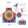 thumbnail image 7 of Rainbow Tie Dye Mandala Apron-Garden Aprons for Women with Pockets-Cotton Linen Waterproof Kitchen Cooking Gardening Aprons Adjustable for Kitchen,Cooking,BBQ and Salon 33x27 Inch, 7 of 7