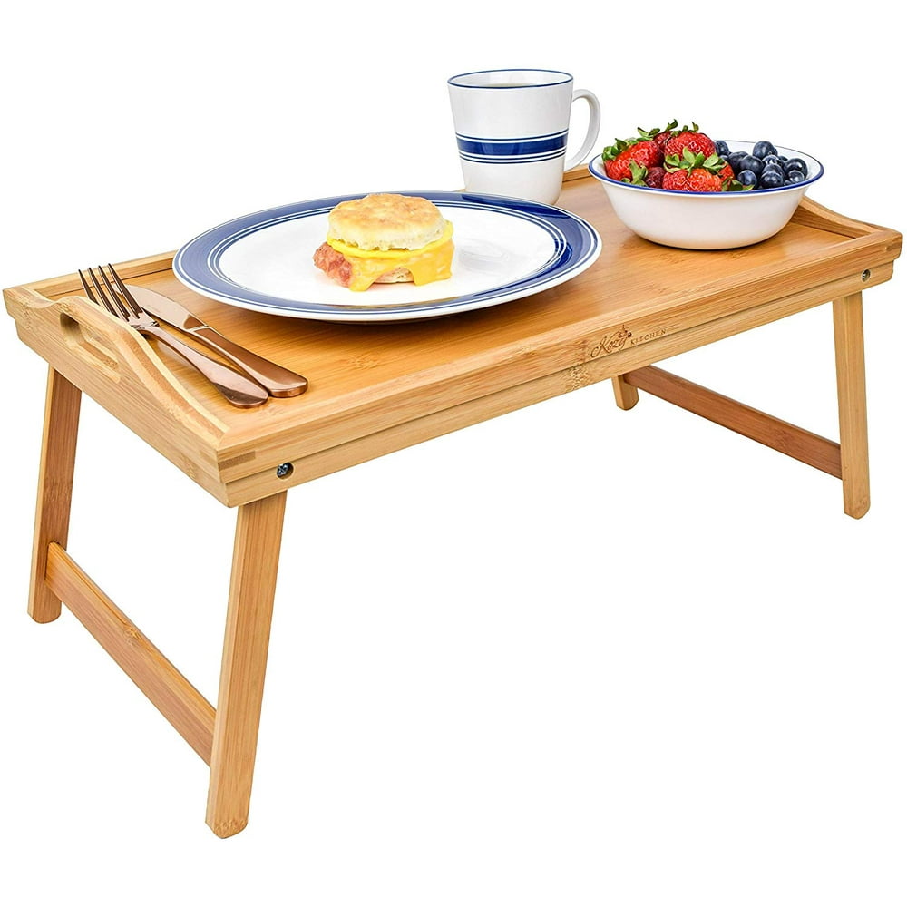 Foldable Breakfast Tray Large Organic Bamboo Folding Serving Tray