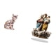 thumbnail image 5 of Escultura De Gato Acrílica, Adorno De Mesa único, Figura Artesanal Para Decoración Navideña Del Hogar, Chimenea, Regalo DIY, 5 of 8