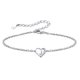 thumbnail image 1 of Silvora Pulsera de corazón inicial Pulseras de dijes Pulseras de cadena de plata de ley 925 para mujeres Adolescentes Niñas - Letra J Silvora Joyas con letras iniciales, 1 of 8