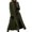 Green, variant on Wool Blend Long Trench Coat for Women, Stand Collar Full Length, Elegant Casual Winter Outerwear, 1 Piece, S-XXL, Plus Size Friendly