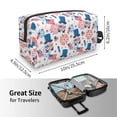 thumbnail image 3 of Uemuo American Gnomes Pattern Portable Toiletry Bags with Handle, Waterproof travel Make up Bags for Women, Large Capacity Travel Cosmetic Bags, 3 of 9