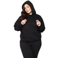 thumbnail image 6 of Loose Casual Net Color Hooded Long Sleeve Sweatshirt Set,Plus Size, 6 of 8