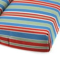 thumbnail image 6 of Jordan Manufacturing 72" x 22" Rolland Opal Multicolor Stripe Rectangular Outdoor Chaise Lounge Cushion with Ties and Hanger Loop, 6 of 9