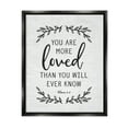 thumbnail image 2 of Stupell Industries You Are Loved Bible Verse Scripture Religious Quote Graphic Art Jet Black Floating Framed Canvas Print Wall Art, Design by Lettered and Lined, 2 of 5