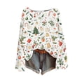 thumbnail image 2 of Chandails d'Hiver Grande Taille pour Femmes Chandails de Noël pour Femmes 2025 Col Rond Hiver Vacances Mignons Pulls Blanc TG, 2 of 4