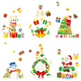 thumbnail image 3 of Pegatinas decorativas de copos de nieve de Navidad, alce, muñeco de nieve, árbol de Navidad, pegatina estática de Papá Noel, pegatinas de ventana, decoración de puerta de vidrio, 3 of 4