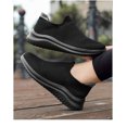 thumbnail image 4 of Men's Breathable Knit Mesh Slip On Shoes, Lightweight Cushioned Sock Sneakers, Anti-slip Comfort Walking Casual Footwear, 4 of 7