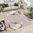 thumbnail image 2 of 3D Orchid Area Rugs, Modern Simple Hand-Painted Pastoral Flowers Area Carpet, Non-Slip Mat Easy Cleaning with Backing Apply to Entryway Hallway Hotels 4x5ft, 2 of 6