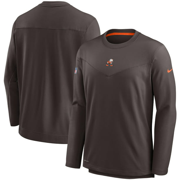 العقل والعاطفة Men's Cleveland Browns Nike Brown Sideline Team Logo Performance Sweatshirt ديور فهرنهايت