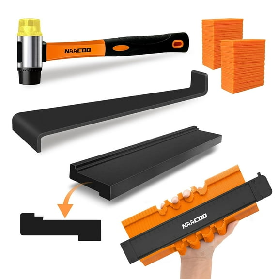 Vinyl and Laminate Flooring Installation Kit with Tapping Block, Pull Bar, Spacers & Mallet