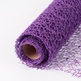 thumbnail image 2 of SHISUYAN Decorative Mesh Rolls Jacquard Net Ribbon Ribbon Wrapping Paper DIY Party Wedding Gift Scrapbook Craft Net Flower Packaging ( Purple ), 2 of 8