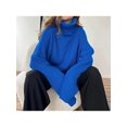 thumbnail image 3 of Women'S Thick Sweater, Warm and Loose, Basic Knitted Pullover for the Office Sapphire S, 3 of 5