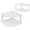 White, variant on Corner Shelf(2 Pack),2 Tier Plate Organizer for Cabinet and Countertop,Pantry Dish and  Rack for Kitchen(White)