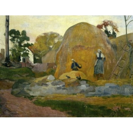 The Yellow Haystacks  (Les Meules Jaunes)  19th C  Paul Gauguin (1848-1903French)  Musee dOrsay Paris Canvas Art - Paul Gauguin (18 x