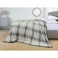 thumbnail image 5 of Nestl Ultra Plush Heavy Thick Raschel Imitation Mink Bed Blanket, 55 x 82, Gray Plaid, 5 of 5