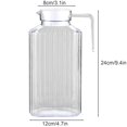 thumbnail image 2 of GBJHJIA Plastic Water with Lid and Handles,Clear Plastic Pitcher Square Base Clear Plastic Juice Container Pitcher - for Water, Iced Tea, Juice, Beverage, Lemonade, Milk and Mimosa Bar (D）, 2 of 4