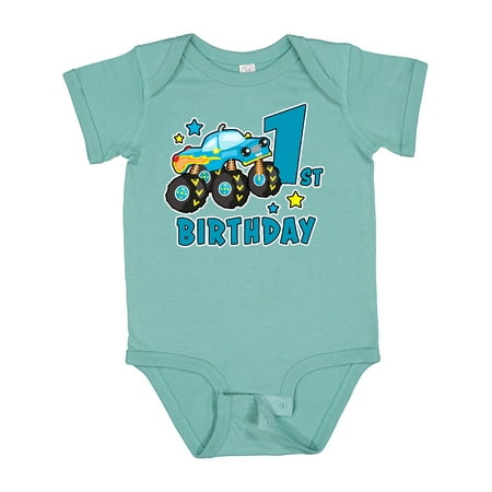 

Inktastic 1st Birthday Monster Truck Gift Baby Boy Bodysuit
