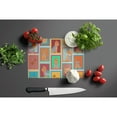 thumbnail image 3 of Lots of Blue and Tan Yorkie Glass Cutting Board Large 12 in x 15 in, 3 of 5