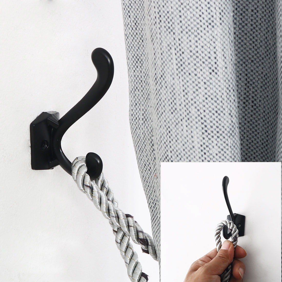 5pcs Zinc Alloy Window Curtain Tieback Clothes Hook Vintage Wall