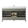 thumbnail image 4 of Vanity Art 60" Bathroom Vanity with Sink and Engineered Marble Top, Freestanding Storage Cabinet with 2 Drawers, 2 Shelves and 1 Flip Down Tray, 4 of 6