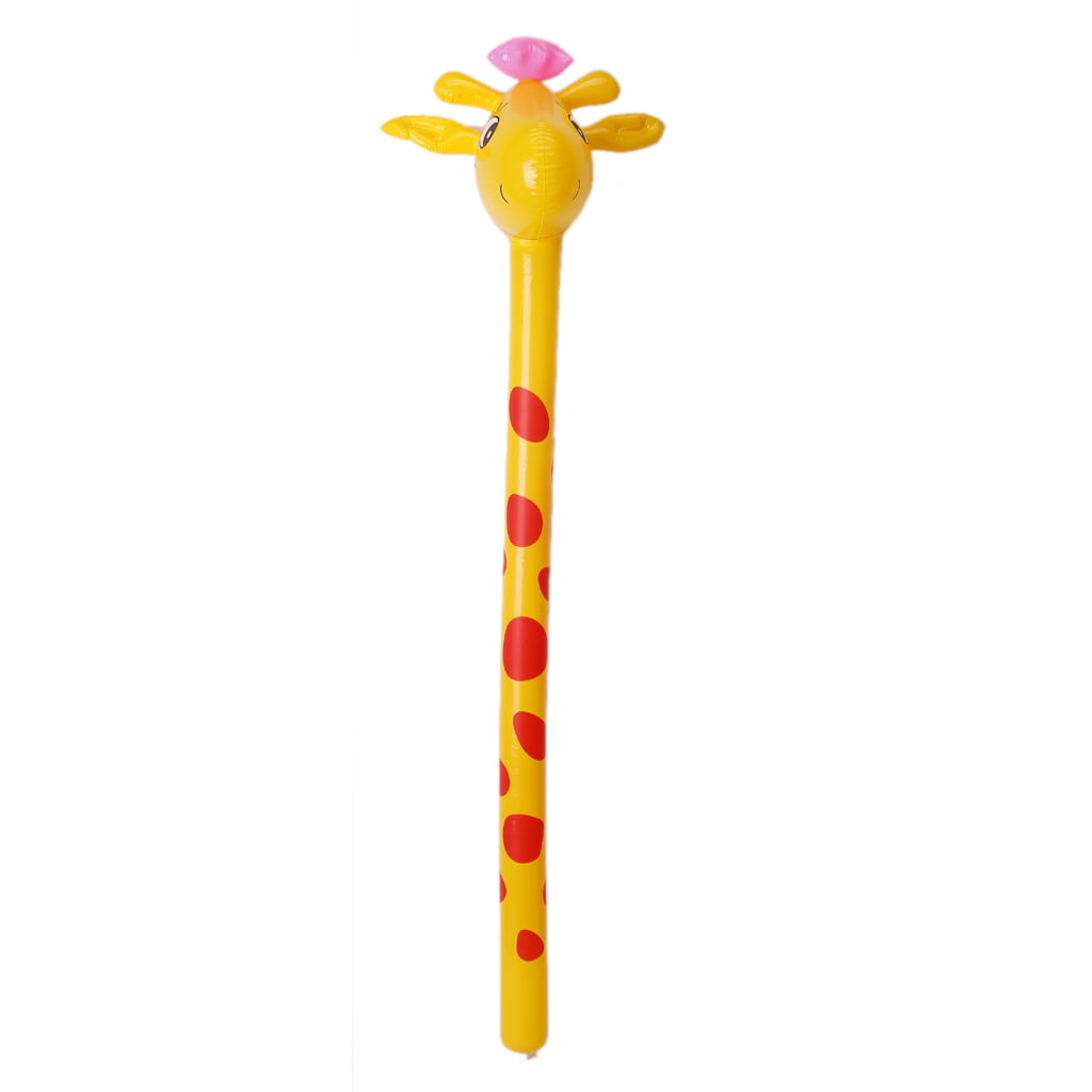 Cute 122cm Giraffe Stick Inflatable Children's Toy Party Favor w/ Red Heart New