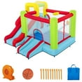 thumbnail image 3 of Wonder Hoops 10' Inflatable Bounce House Park with Basketball and Slide Setup is Quick and Easy 4 User Capacity with Blower, 3 of 9