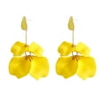 thumbnail image 5 of Mightlink 1 Pair Rose Flower Petal Drop Earrings Exaggerated Dangle Earrings Women Piercing Stud Earrings Jewelry Gift, 5 of 7