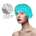 thumbnail image 4 of Easygdp Aqua Shower Caps for Women, Double Waterproof Layers Shower Cap, Quick Drying Bath Hair Cap Reusable, 4 of 9