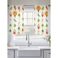 thumbnail image 5 of Japanese Series Sheer Curtains 2 Panels Set Cartoon Fans Birds Tumbler Floral Beige Sheer Window Curtains Light Filtering Rod Pocket Voile Drapes for Bedroom Living Room 52"x54", 5 of 9