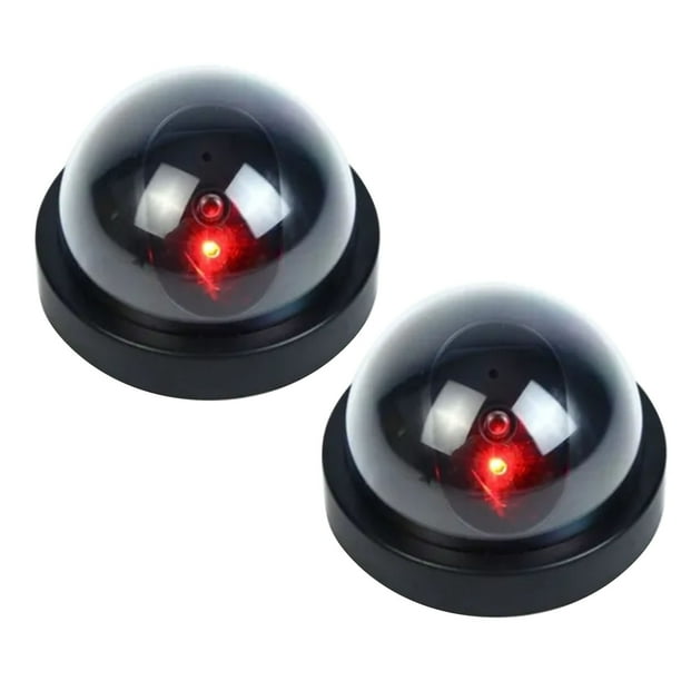 Cámara de seguridad ficticia, flashes de luz LED rojos de cámara de simulación de 2 piezas para el hogar