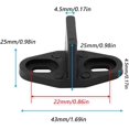 thumbnail image 4 of Guía de piso resistente Guía de piso Guía de piso de pared Guía de piso ajustable con tornillos Adecuado para puerta de gabinete Puerta de madera Puerta de granero 4 piezas Negro, 4 of 5