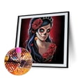 thumbnail image 2 of Cuadros Decorativos Kits de pintura de diamante 5D DIY Calavera Chica Taladro redondo completo Decoración de pared Artesanía Sywqhk Nuevos Originales, 2 of 9