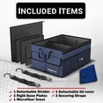 thumbnail image 4 of Car Trunk Organizer, Car Storage Organizer, Collapsible Multi Compartment Car Organizer, SUV Trunk Organizer, Non Slip Bottom, Adjustable Securing Straps, Foldable Cover (Blue Standard), 4 of 6
