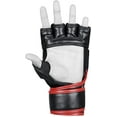 thumbnail image 4 of Kruzak MMA Gloves, Men and Women’s Half-Finger Boxing Mitts, Hand Wraps with Open Palms for Grappling, Kickboxing, Sanda, Sparring, Muay Thai (L/XL, Red), 4 of 5