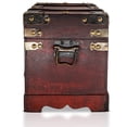 thumbnail image 5 of Pirate Treasure Chest Storage Box Durable Wood Metal Consction Que Hande, 5 of 7